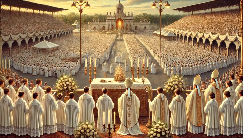 vestiduras blancas en las festividades de Navidad