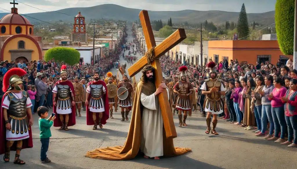 Representación del Viacrucis en Iztapalapa México