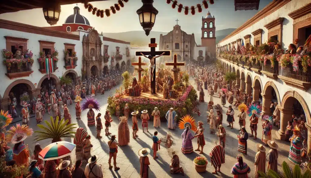 Festival local de Semana Santa en México